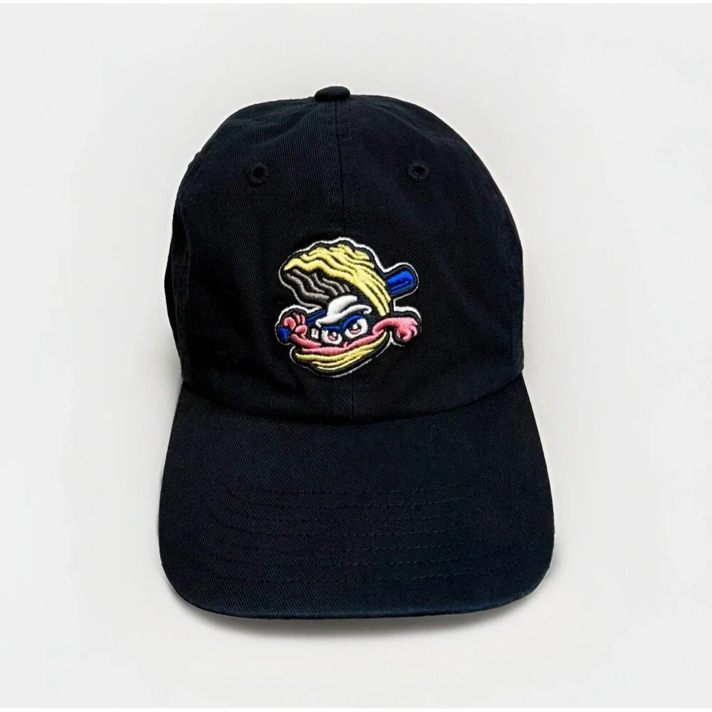‘47 Biloxi Shuckers Kids Black Alternate Logo Oyster Cotton Hat Adjustable NEW